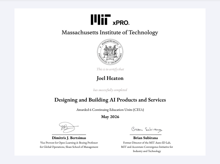 MIT xPRO Certificate